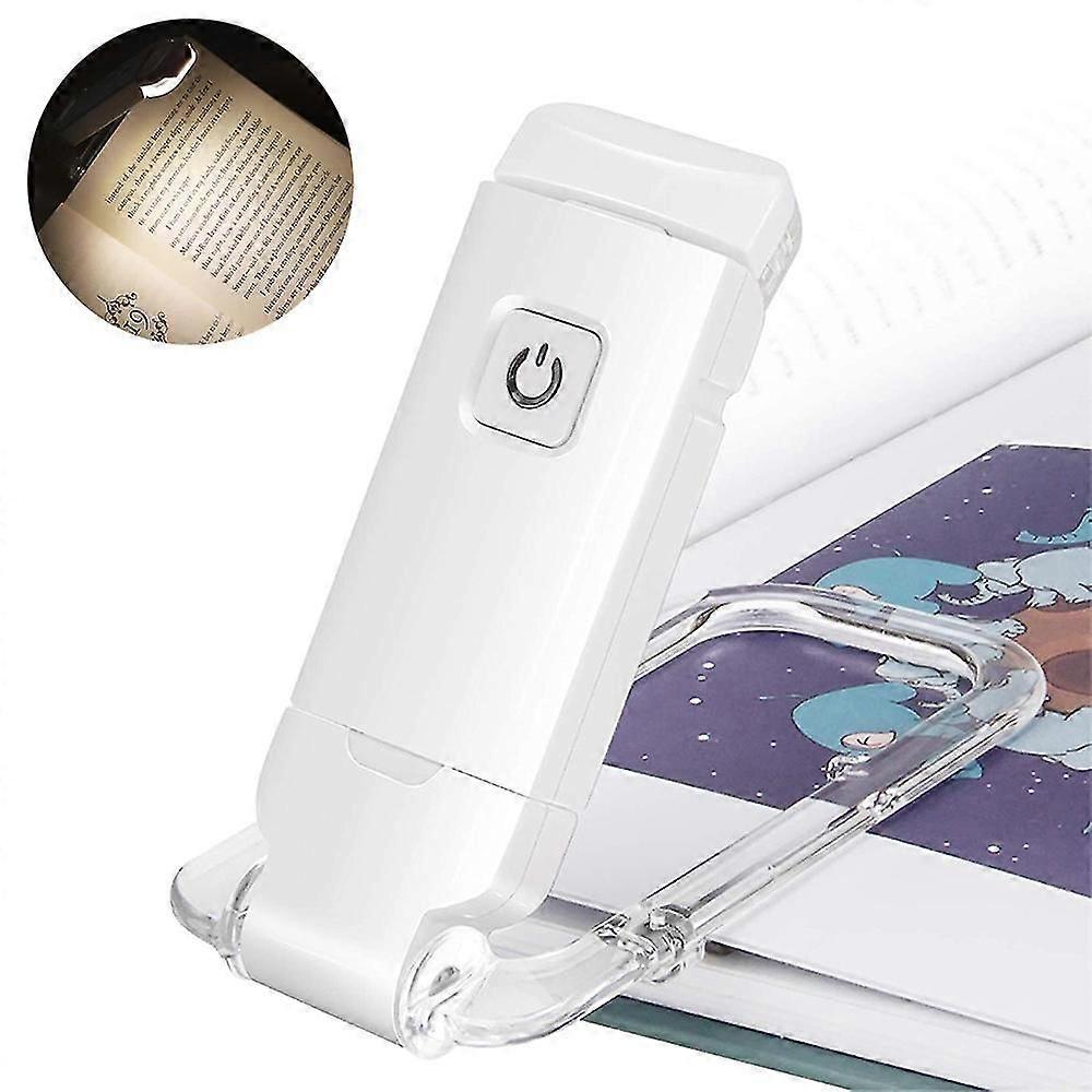 USB Rechargeable Book Light for Reading in Bed, Brightness Adjustable, LED Clip on Book Reading Ligh