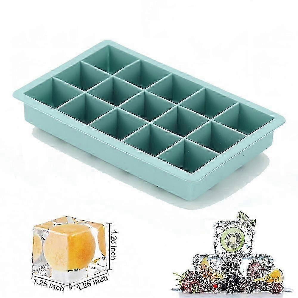 15 Grid Silicone Ice Cube Mold Big Square Ice Cube Tray Mold Ice Cube Maker Non-toxic Durable Bar Pub Wine Ice Blocks Maker
