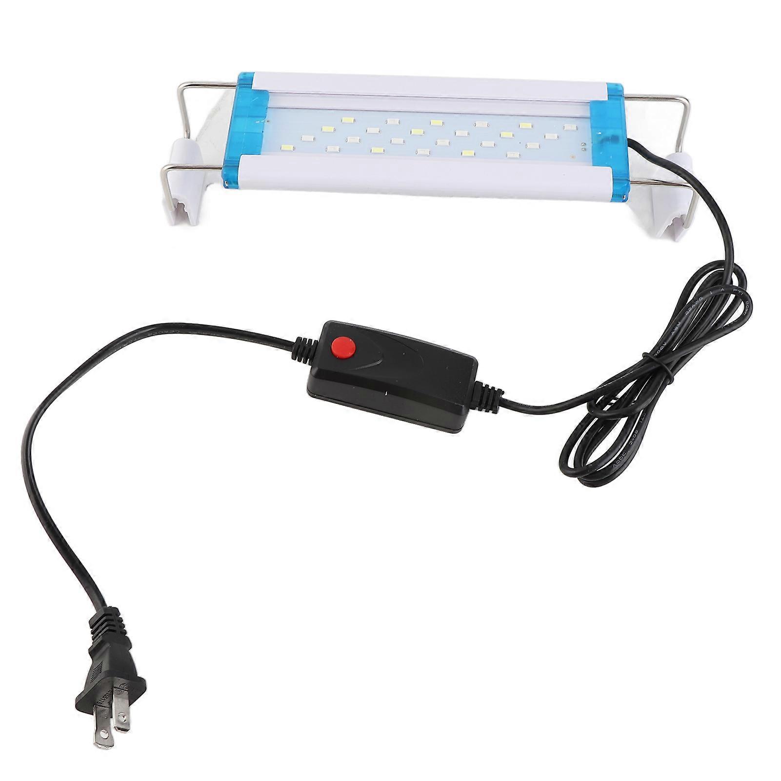 Ultra Thin Aquarium LED 8W for 7 to 12 Inch Three Color Modes Adjustable Fish Tank Light with Extendable Bracket