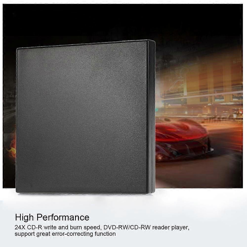 USB 2.0 Portable Slim External DVD/CD-RW Optical Disc Drive Reader Writer Player with Combo CD-RW Burner for MacBook/Air/Pro Laptop PC Desktop