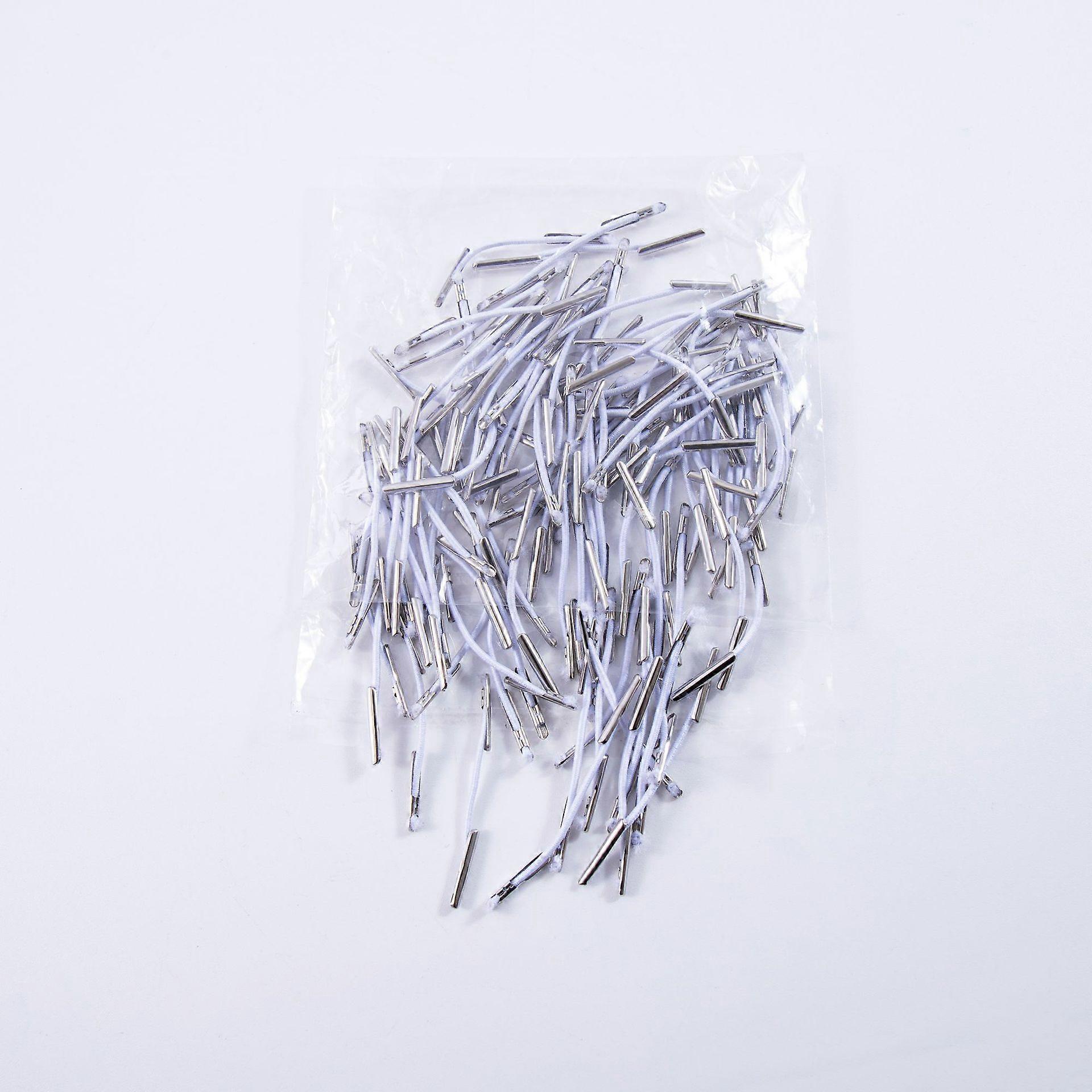 100pcs Barbed Elastic Bands With Metal Ends For Mask Making And Book Binding Adjustable Elastic Strap For Sewing Diy Crafts And Hat Fixing