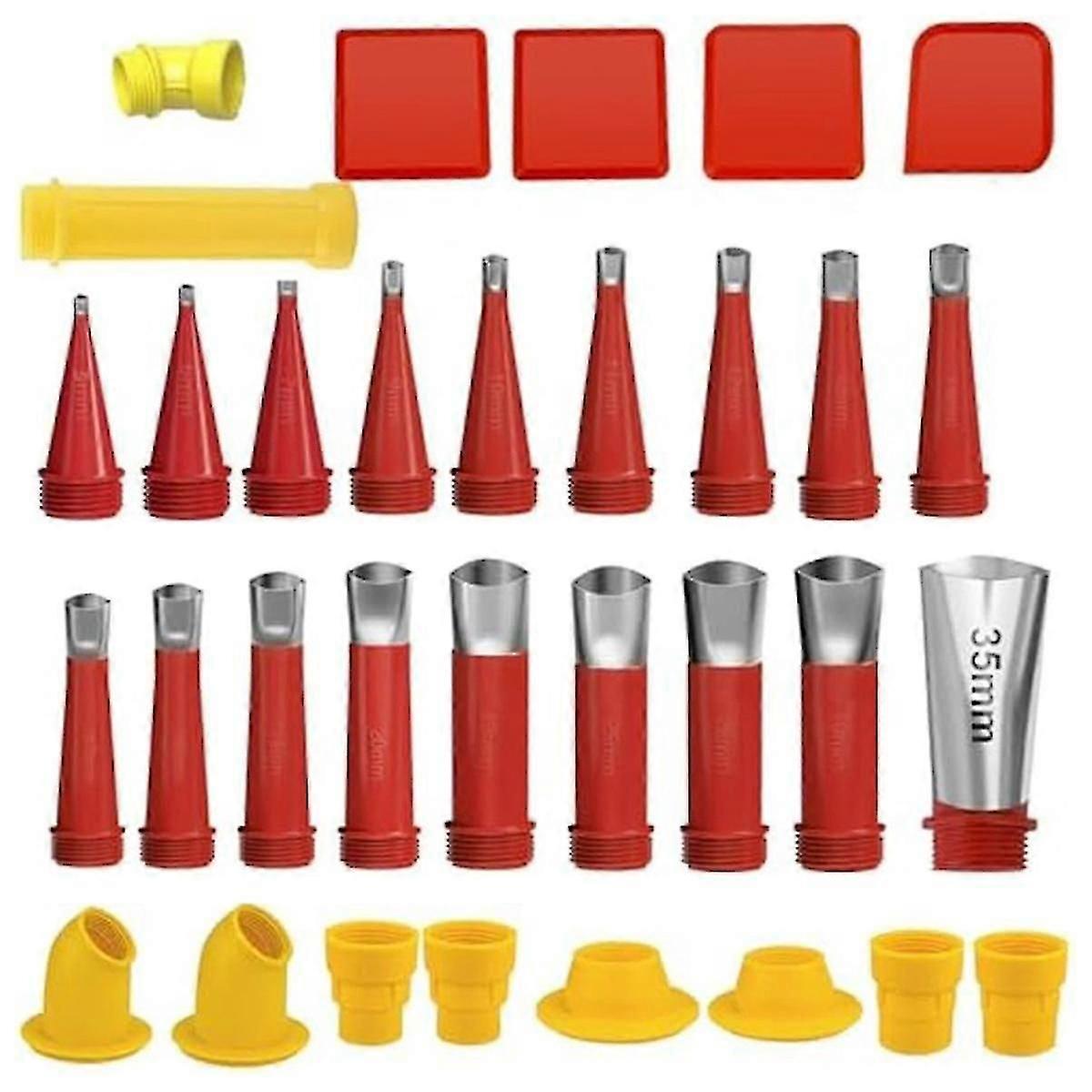 32-Piece Caulking Finisher Kit,Includes 18 Caulking Nozzle Tips, 10 Connect Bases, Caulking Tool Kit