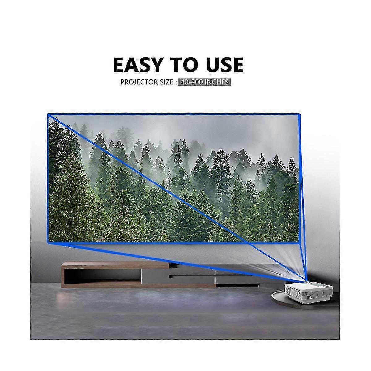 1080P Projector 12000LM Home Theater Video Projector with WiFi+BT for HD, USB, VGA, AV, IOS and And