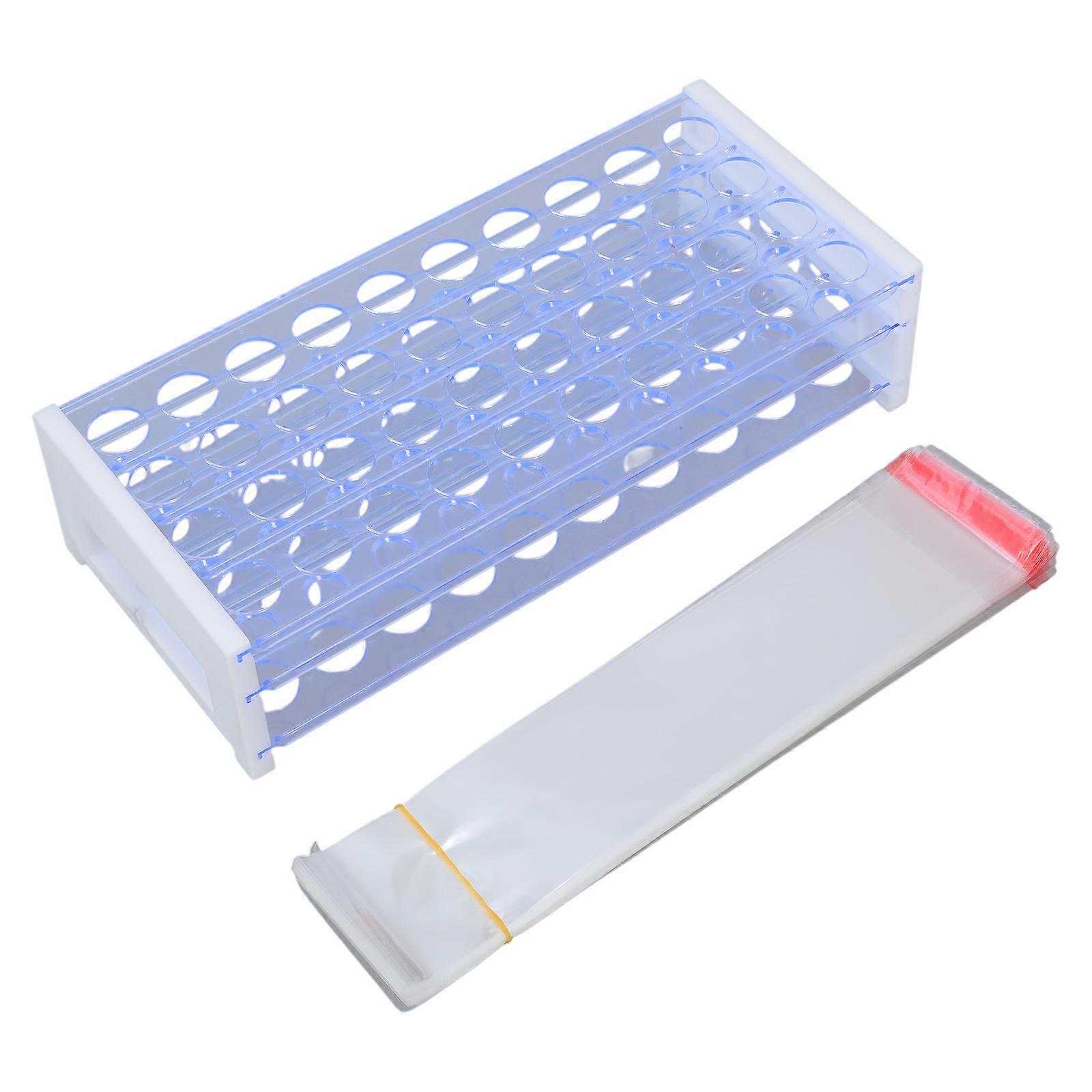 Space Saving Test Tube Rack Practical Blue 3 Layer Plastic Test Tube Rack Stable and Portable Organizers for Lab Use