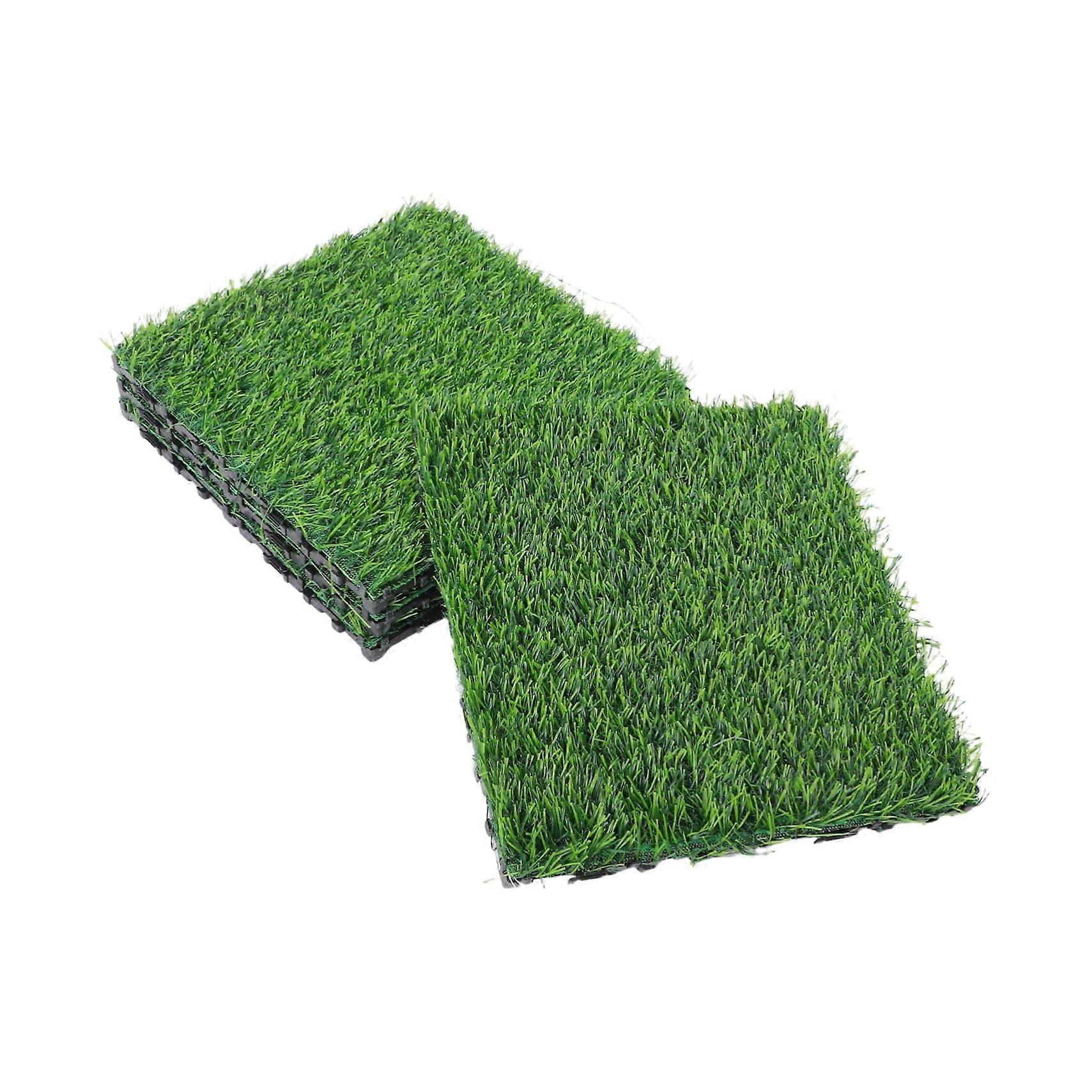 4 pieces simulated lawn pet grass for indoors fake grass carpet artificial turf mat artificial grass carpet grass mat do it yourself plastic green