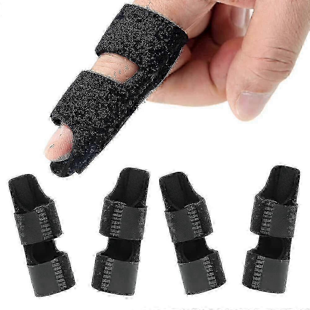 4 Pack Finger Splints for Trigger Finger, Knuckle & Broken Finger Support