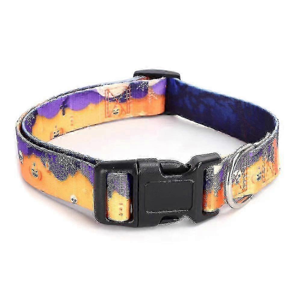 Halloween Pet Collar Multi-color Adjustable Size For Small Medium And Large Dogs