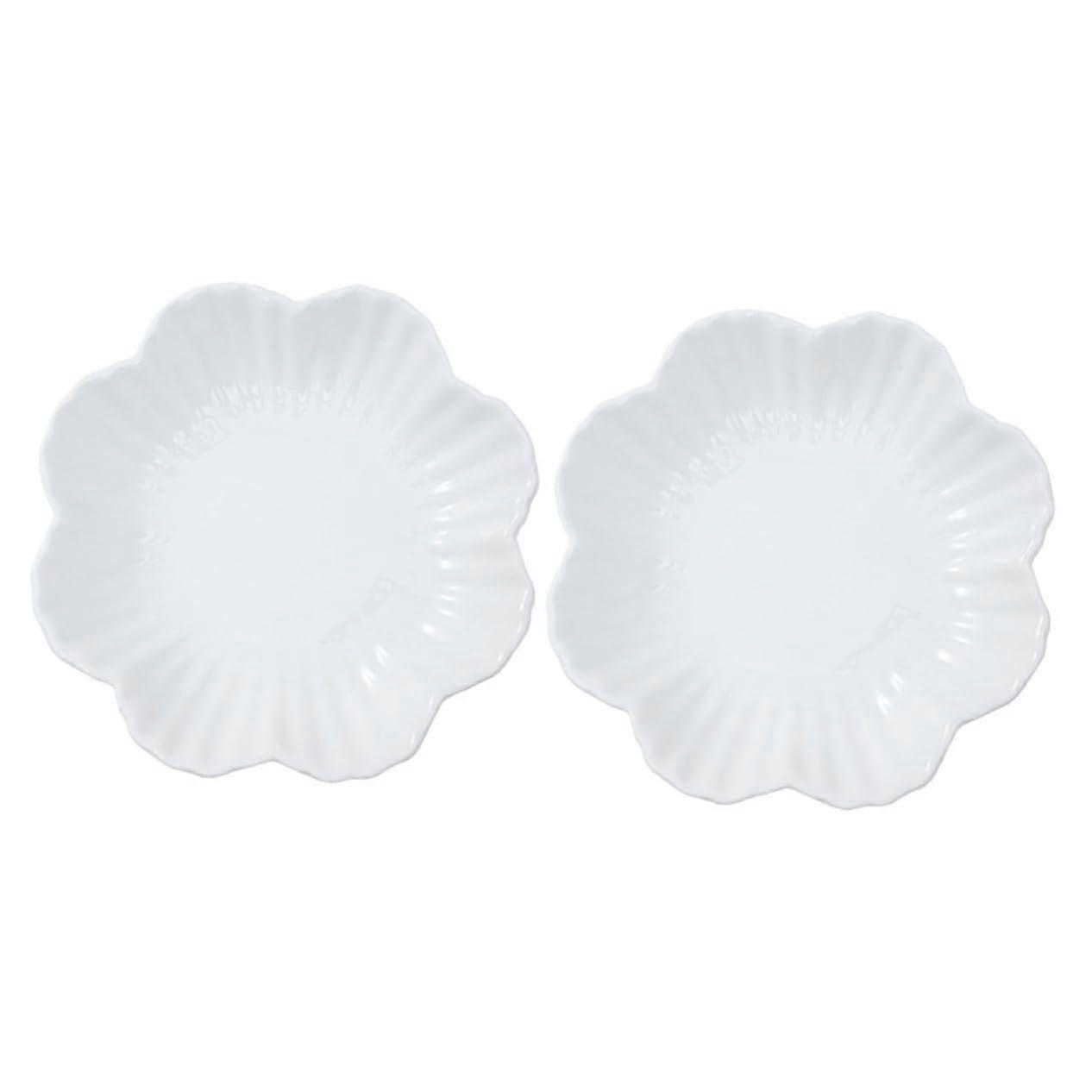 Set of 2 Salad Plates for Breakfast Candy Tray Saucers Bowl Snack Plate