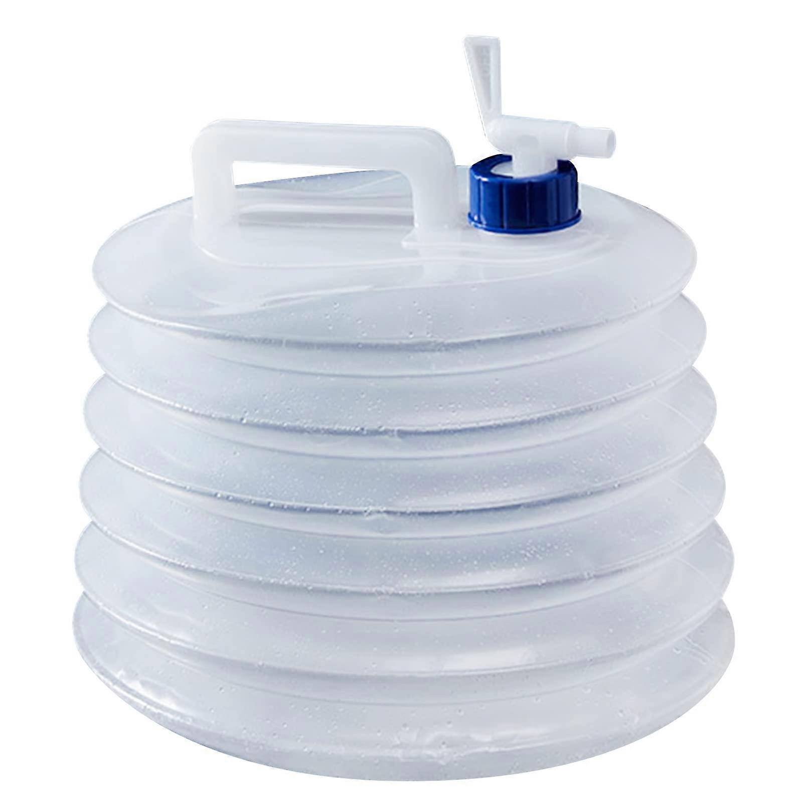 foldable water container with tap for camping, storage, travel