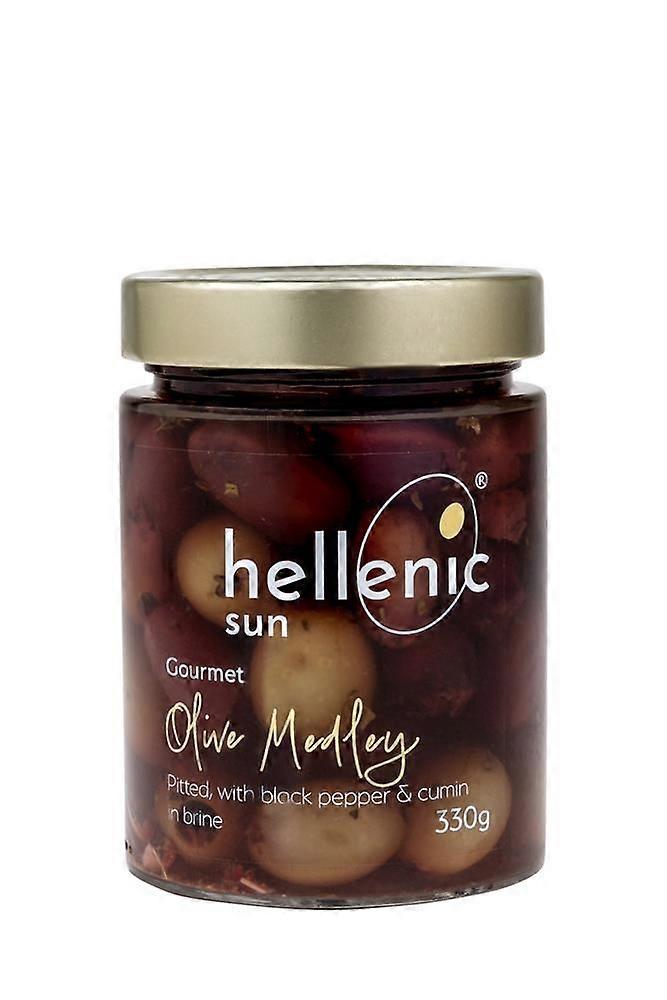 Hellenic Sun Olive Medley pitted Pepper & Cumin 330g