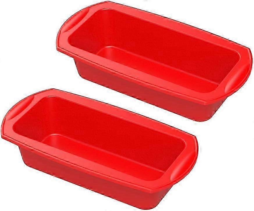 Oven Safe Non Stick Silicone Bread Pan - Freezer Friendly Baking Mold for Cakes & Bread (2 Pack)