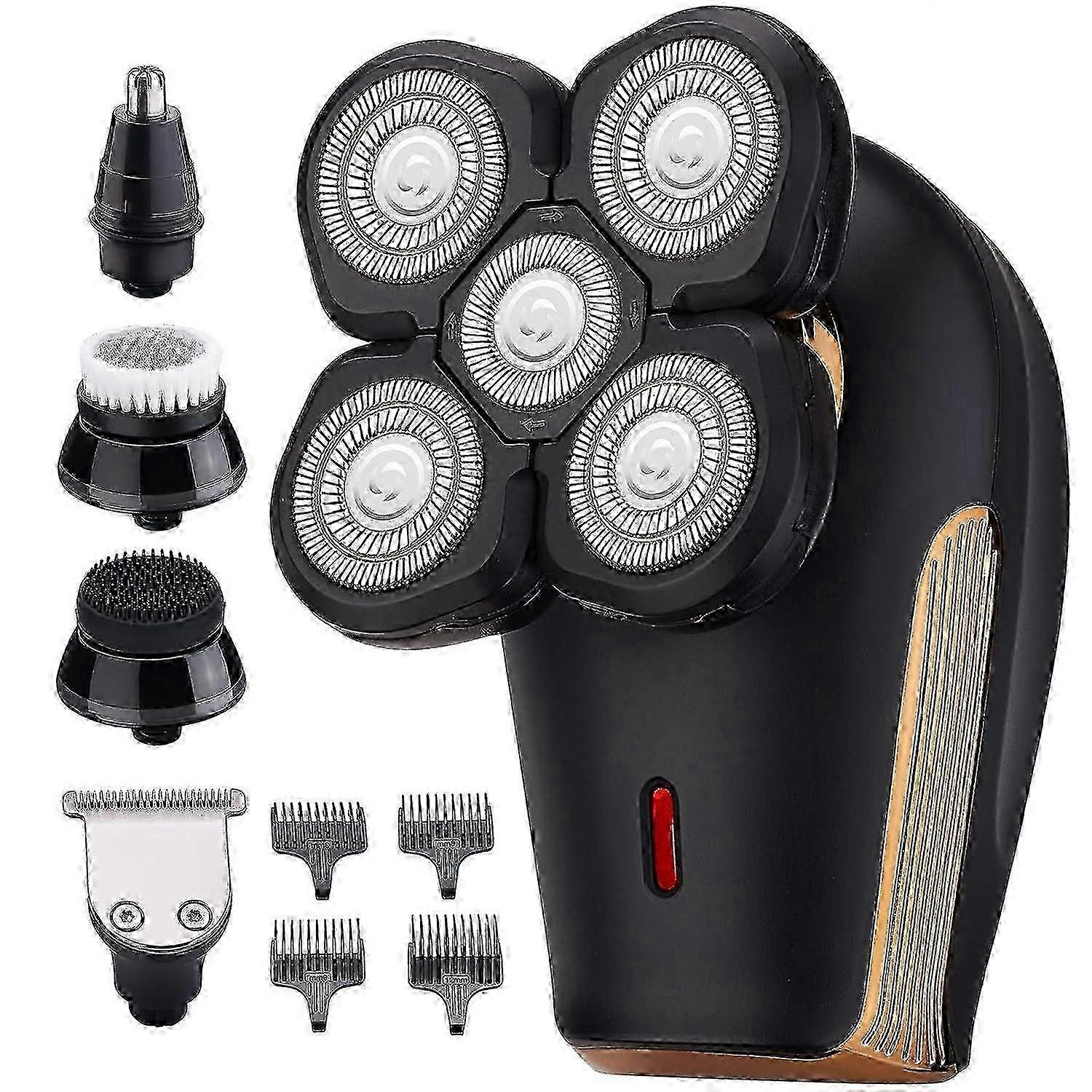 Electric Rotary Shaver for Bald Men, Multi-Function 4D Floating 5 Head Waterproof Shaving Razors Suitable for Certain Brand
