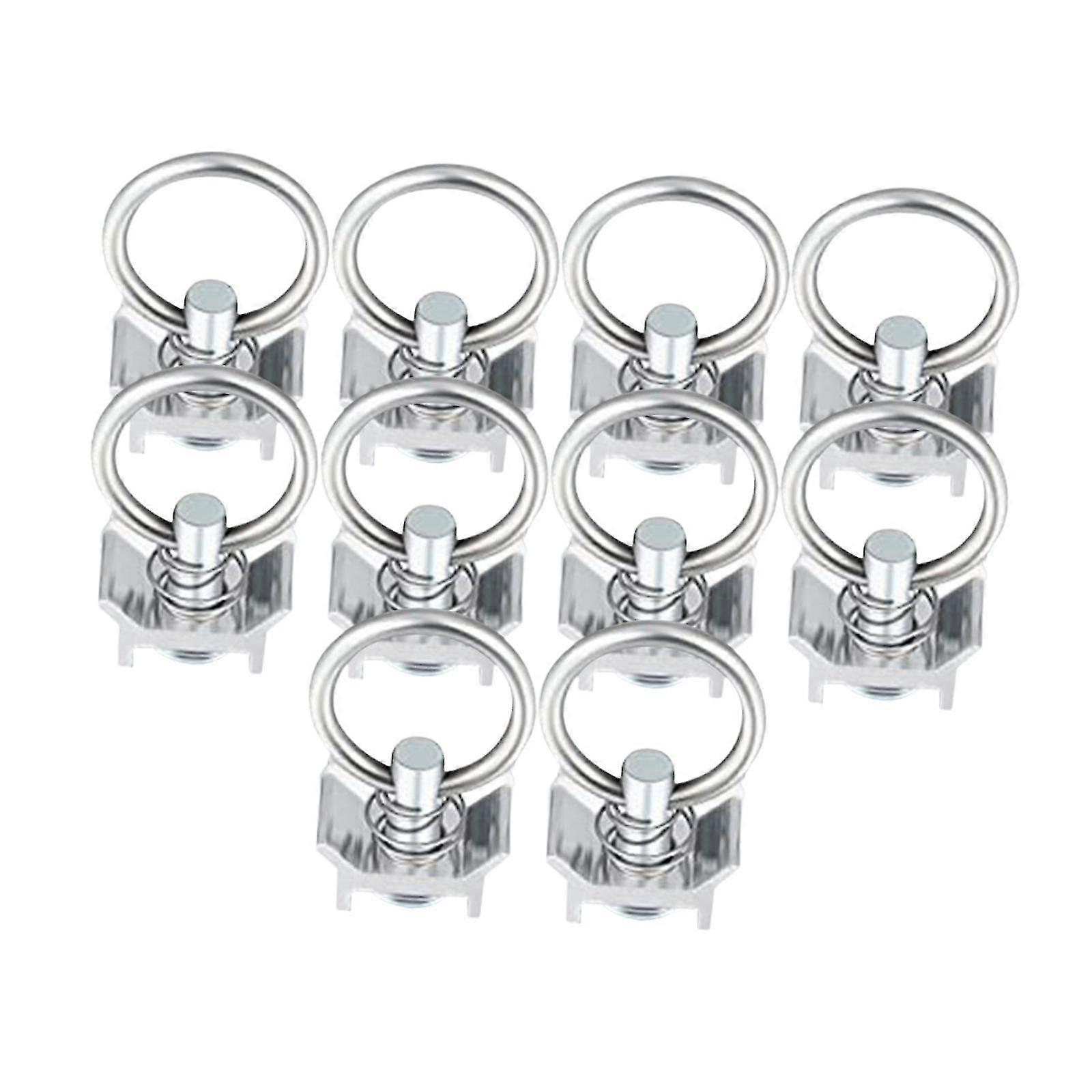 10 Pieces of L Track Single Stud Fitting for RV Airline Track Logistic Installation Solutions