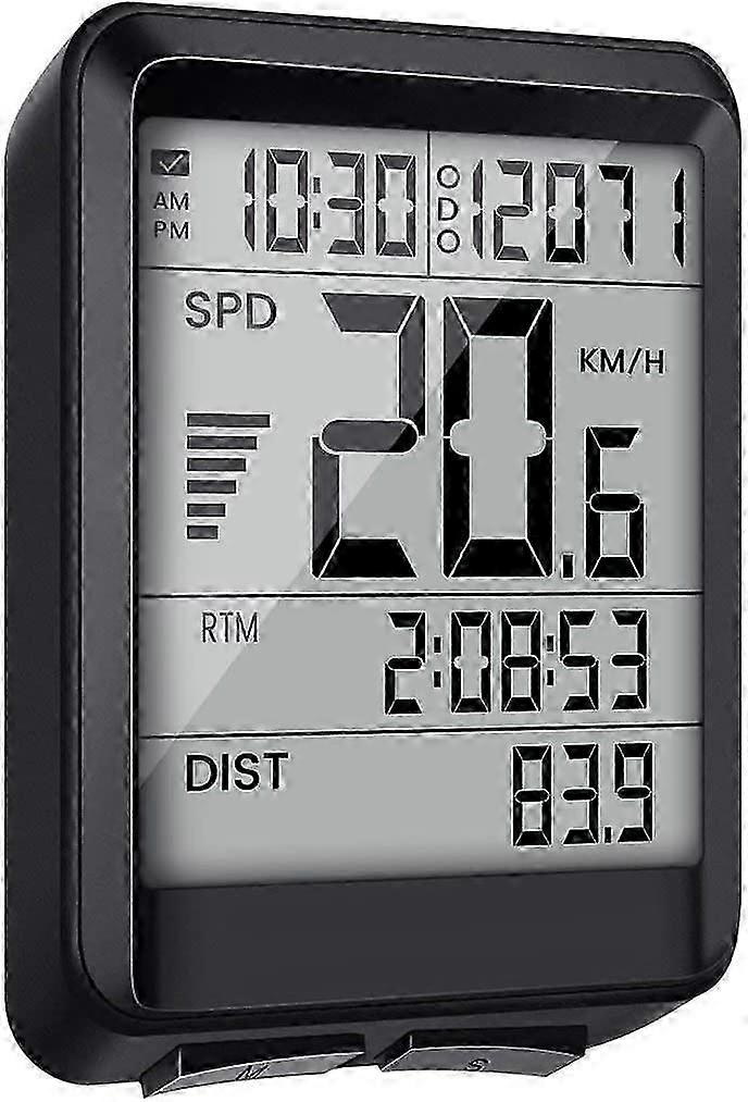 Wireless Bicycle Computer with Multifunctional Features Including Speed, Stopwatch, and Waterproof Odometer with LCD Backlight for Enhanced 