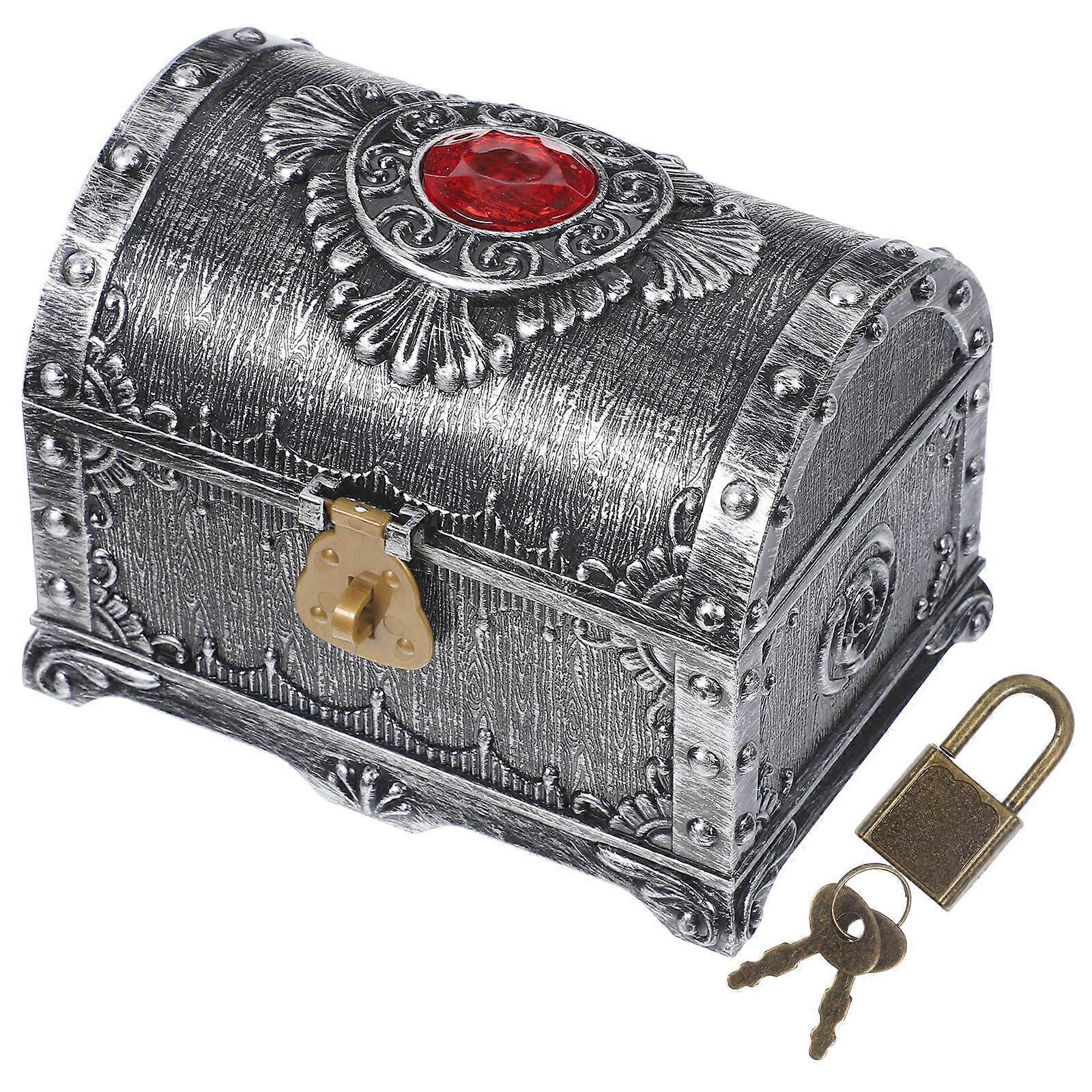 Decorative Jewelry Box Silver Plastic Storage Box with Versatile Use