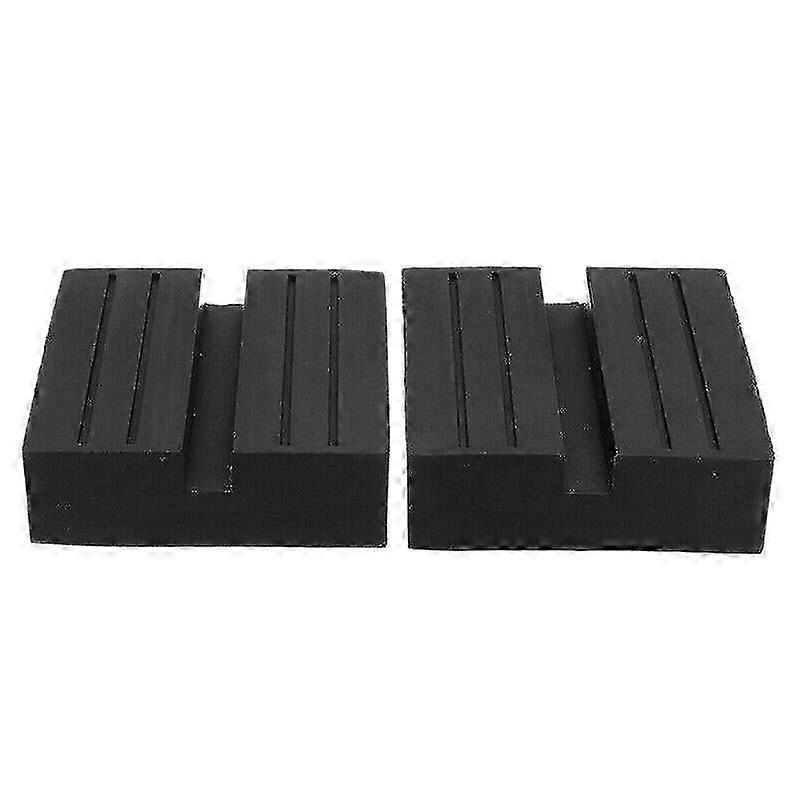 2pcs Universal Car Jack Adapter, Slotted Lift Support Pad with Rubber Disk Block Guard for Trolley Jack