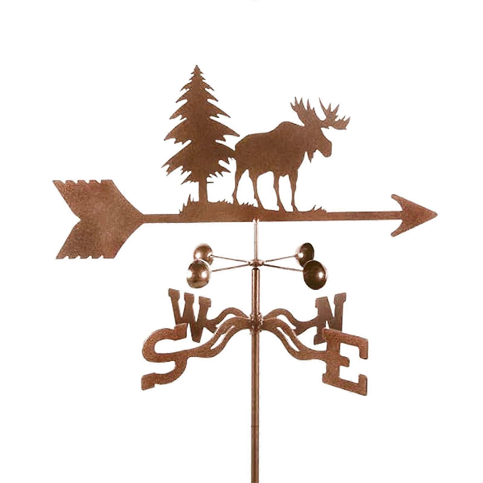 Weathervane Moose Art Decor Stainless Steel for Garden Yard Ornament