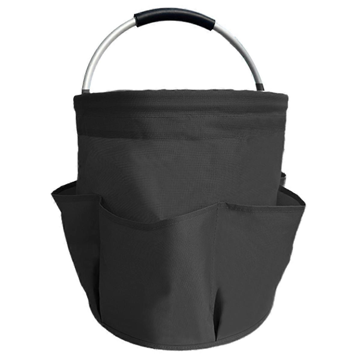 Outdoor Camping Storage Basket Portable Picnic Basket Foldable Garden Tool Basket with Handle Large Storage Bag,F