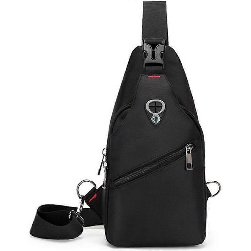 Mænds vandtæt brysttaske til udendørs sort