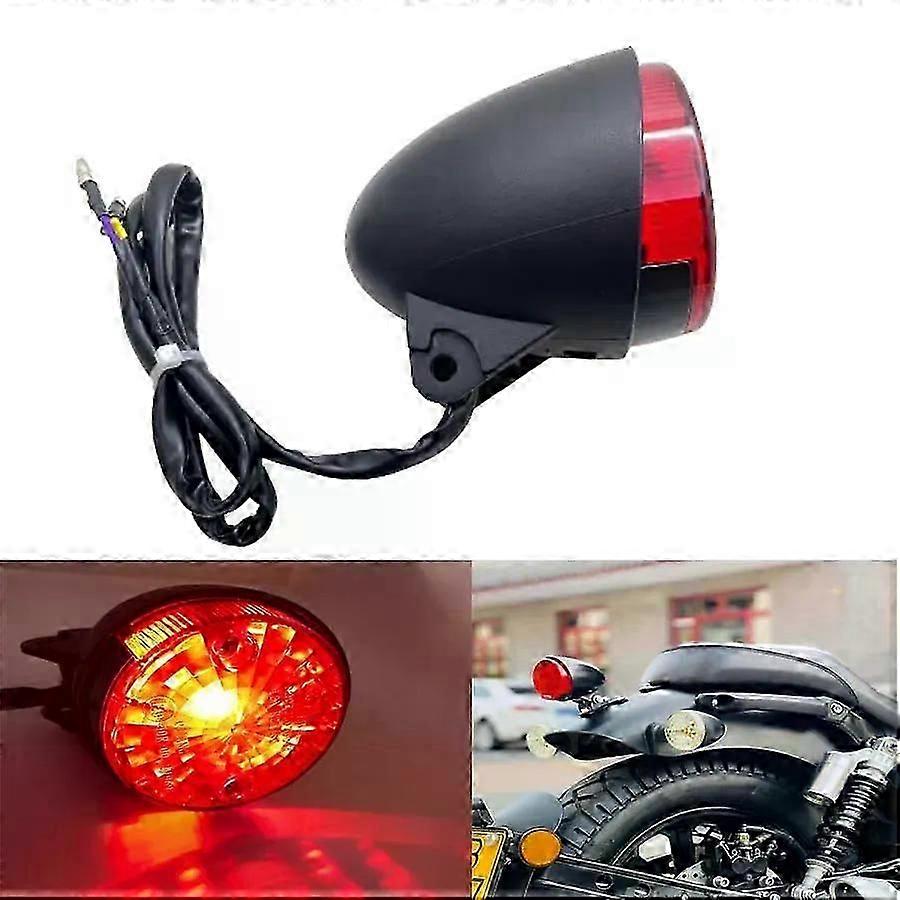 Motorcycle Rear Light Tail Lamp ABS Black Motorbike Stop Brake Running Indicator Suitable for Qianjiang Keeway K-Light 125/202/QJ200-2H