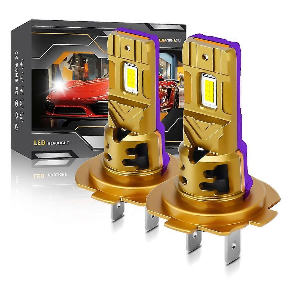 1 Pair H7 LED Car Headlight Bulbs 35W 6500K IP68 Waterproof High Low Beam Headlamp