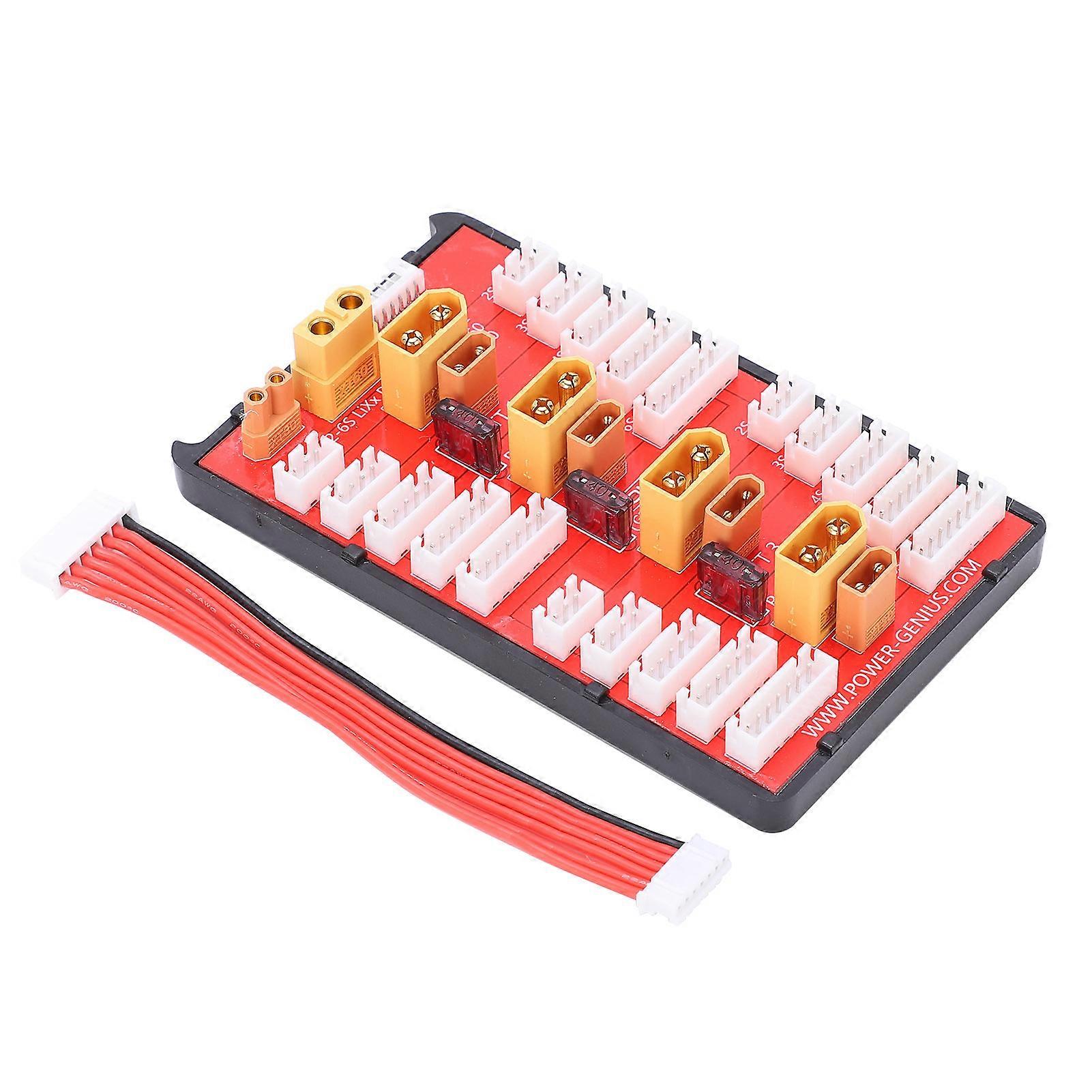 XT60+XT30 2 in 1 Parallel Charging Board Supports 4 Packs 2S6S Lipo Battery for RC Models Spare Part