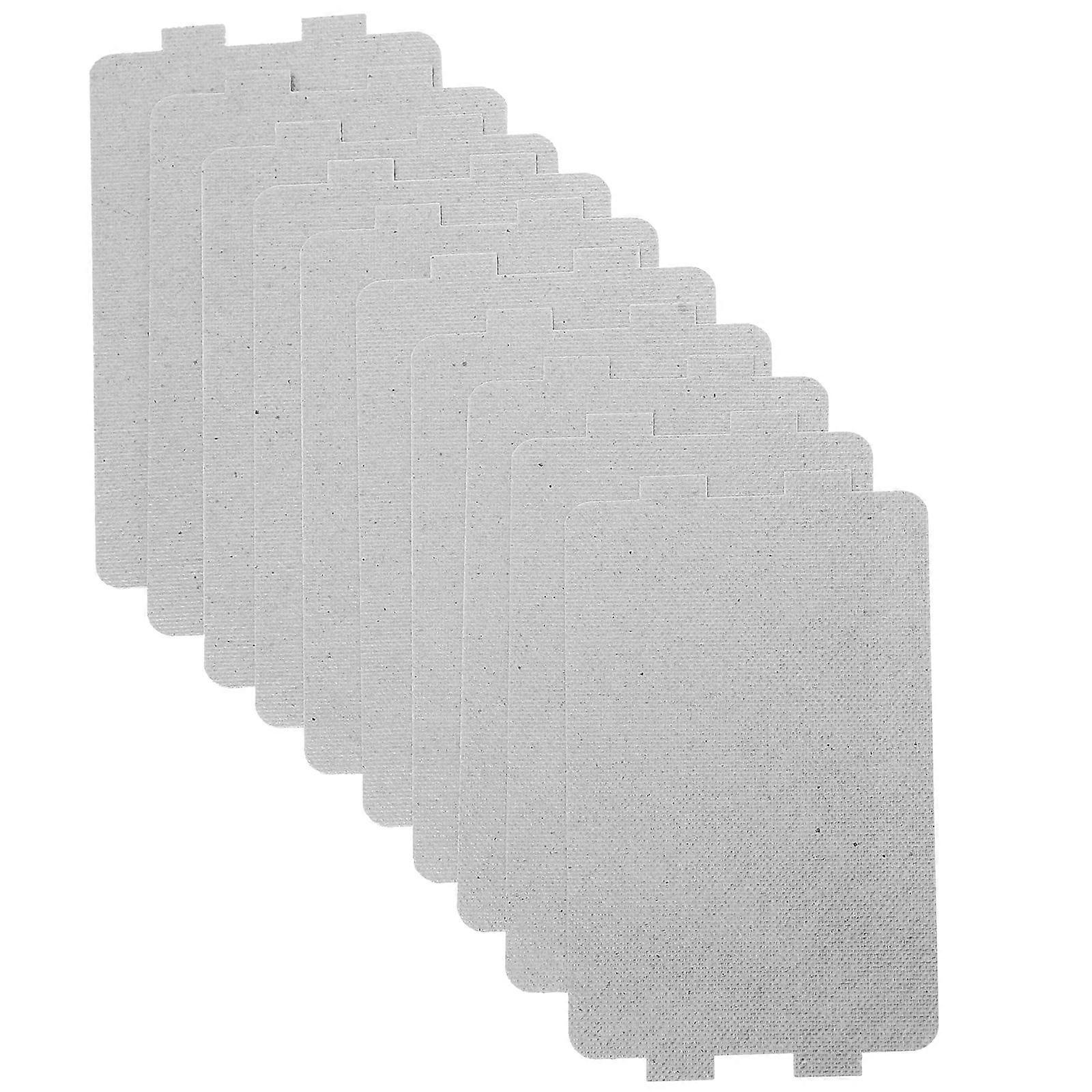 Microwave Mica Sheets Heat-Resistant Mat Insulation Plate Accessory 11.5X6.5Cm Silver 0.1cm Thickness Extend Microwave Oven Service Life 10Pcs
