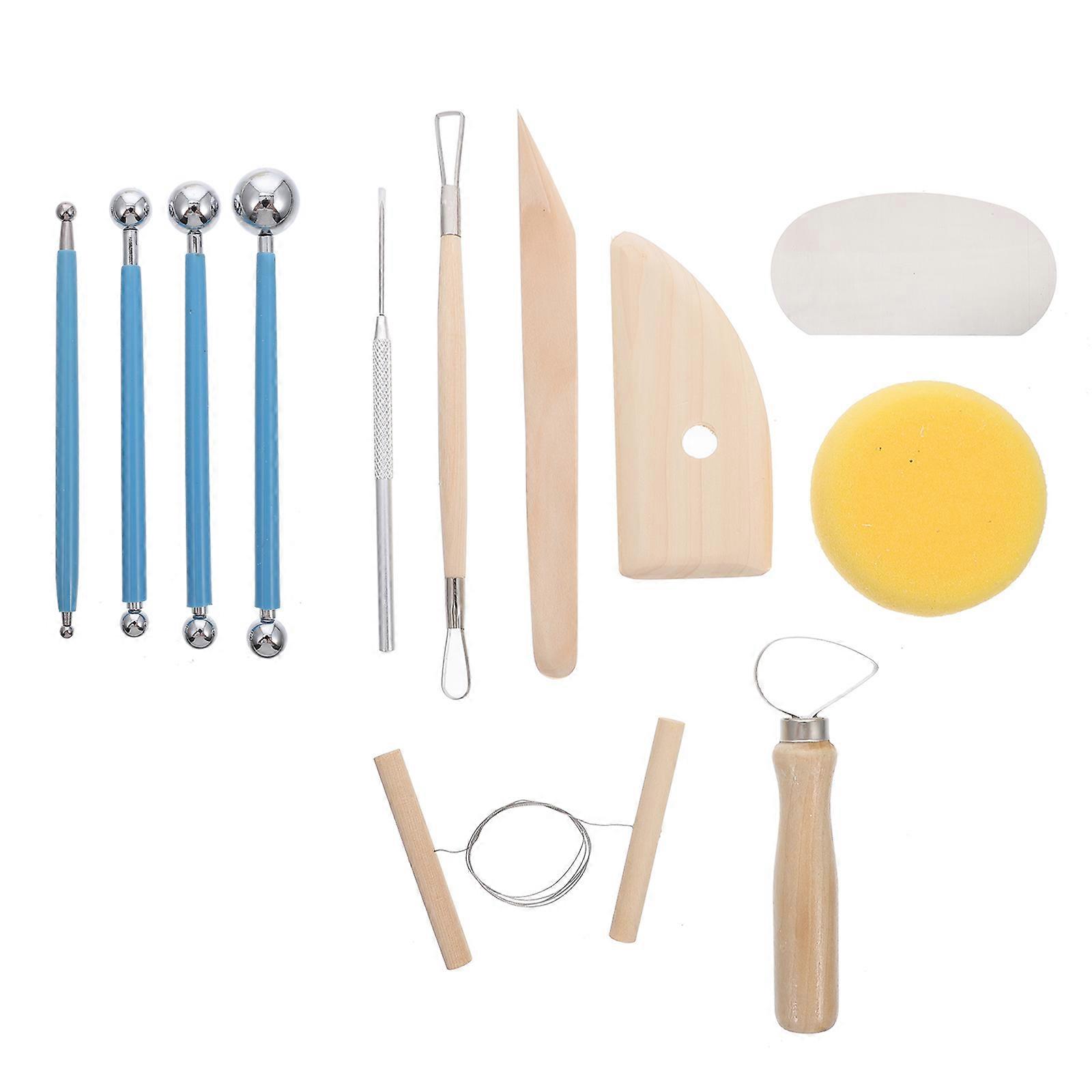 Ceramic Pottery Tools Modeling Tool Set Professionals Wood Scraping 7.5cm/2.95inch (Handle) 2 Sets