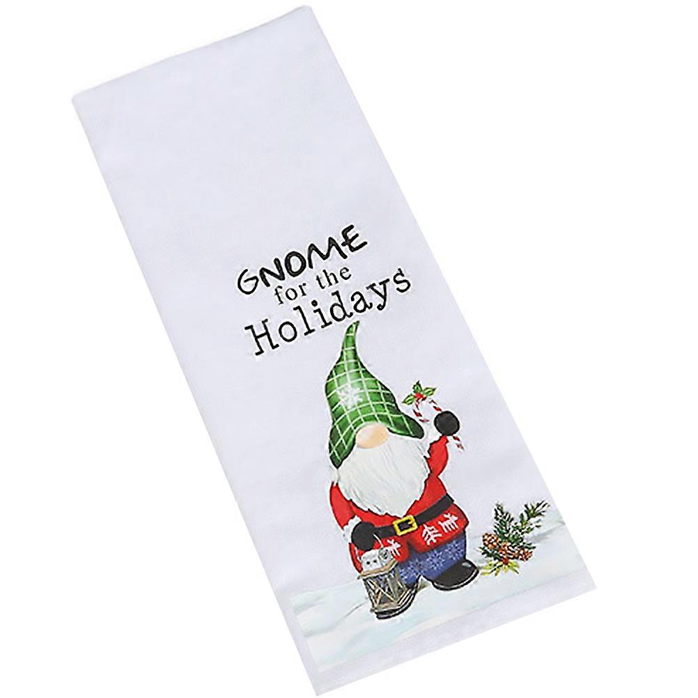 Petite serviette de cuisine de style de Noël utiliser vert 60.00X43.00X0.10CM absorbant l’eau 1Set