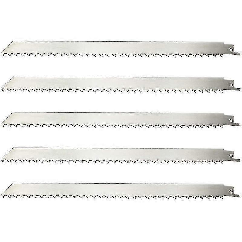 5-pakning 12-tommers rustfritt stål stempelsagblader for matskjæring 3TP umalt kjøtt sag bla