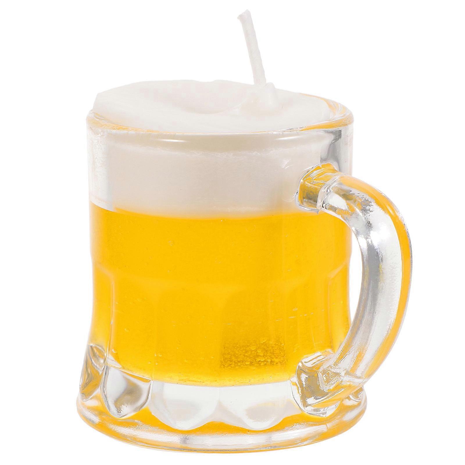 Mini cire de soja en forme de verre jaune 1 paquet de 2,75 x 2,55 x 2,16 pouces