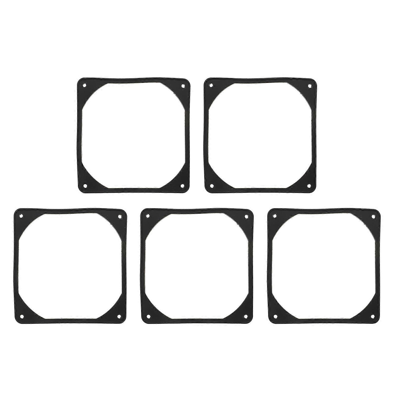 Fan Shock Absorption Pad Computer Fan Shock Proof Square Black Noise Reduction 5Pack