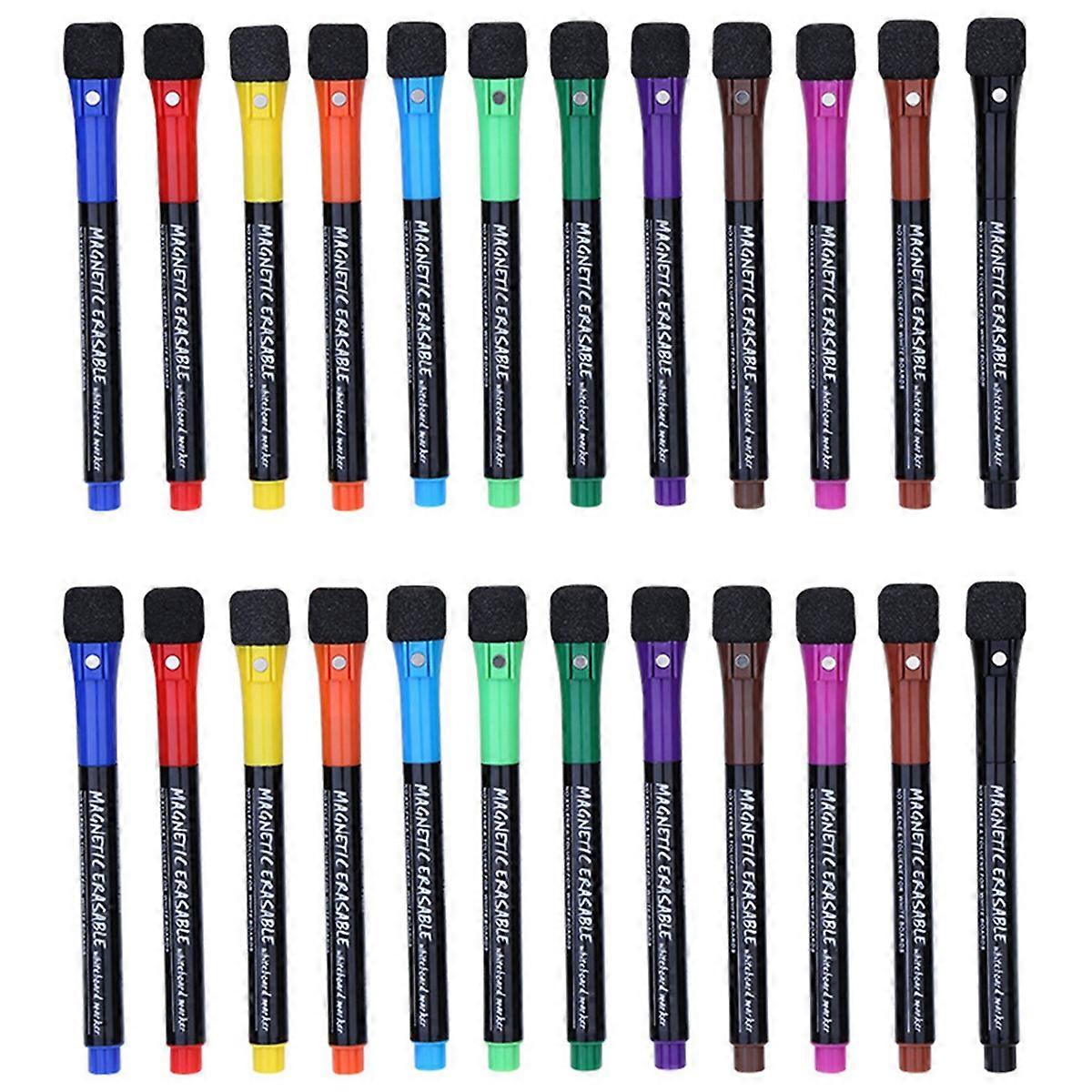 12 Colors White Board Markers Dry Erase Marker with Cap, for School