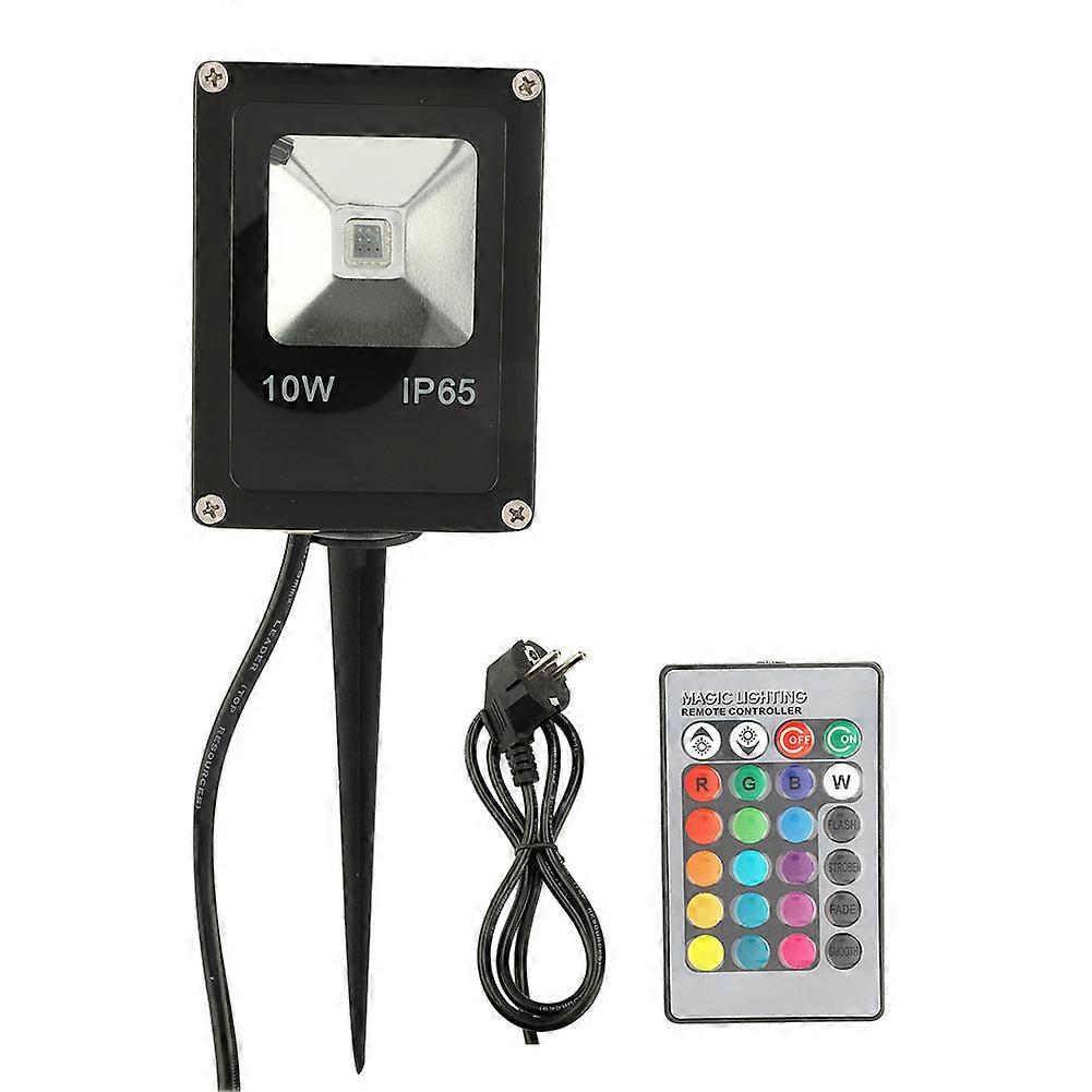 Projecteur LED RVB 10 W à distance, éclairage de pelouse, de jardin, de cour, de paysage, lampe à broches, étanche