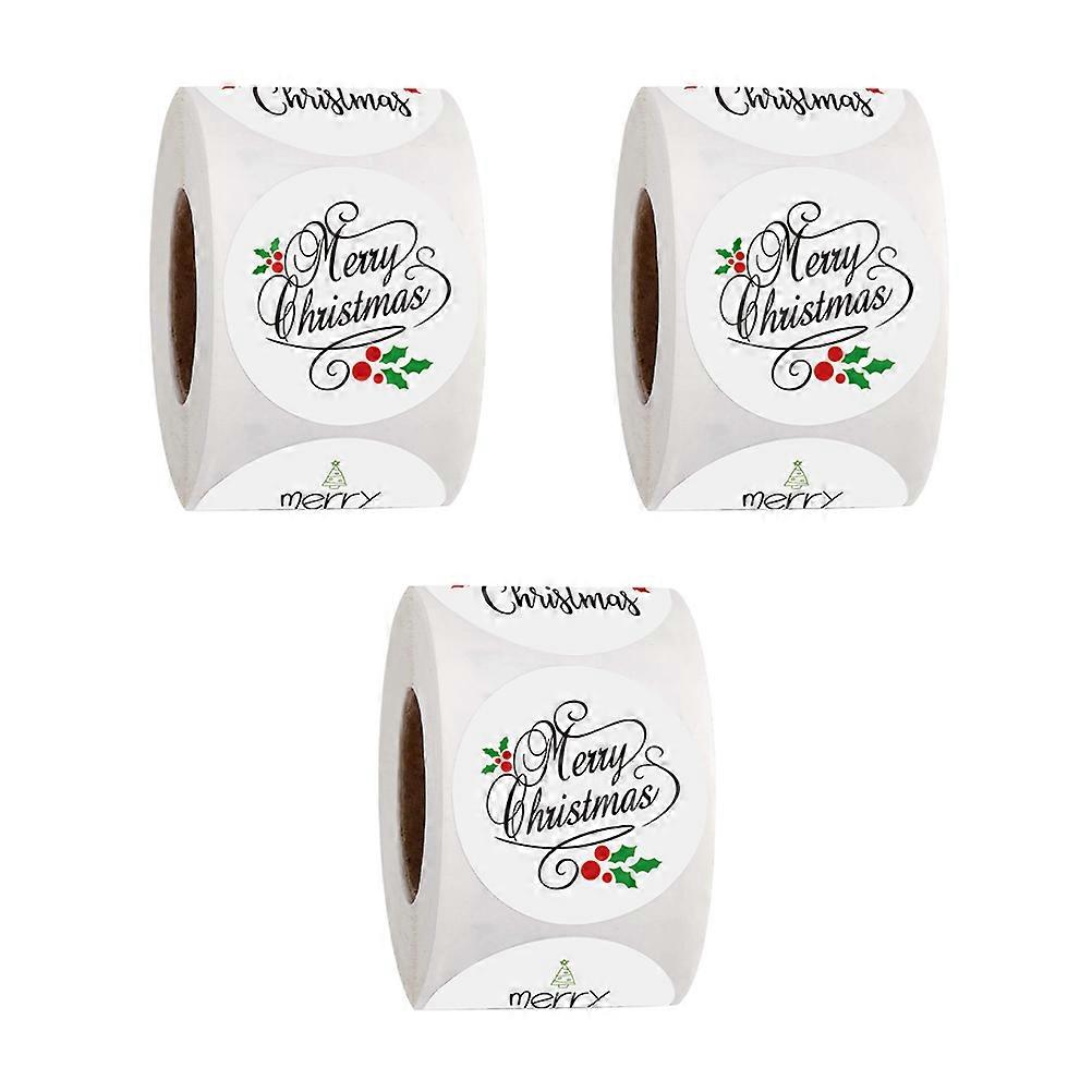 Self-Adhesive Stickers Festive Envelope Seals Sealing 2.5x2.5x0.1cm 3 Rolls