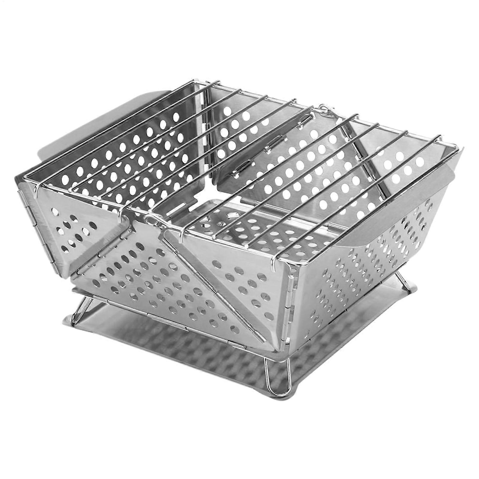 Stainless Steel Grill, Folding Design for Camping, Outdoor