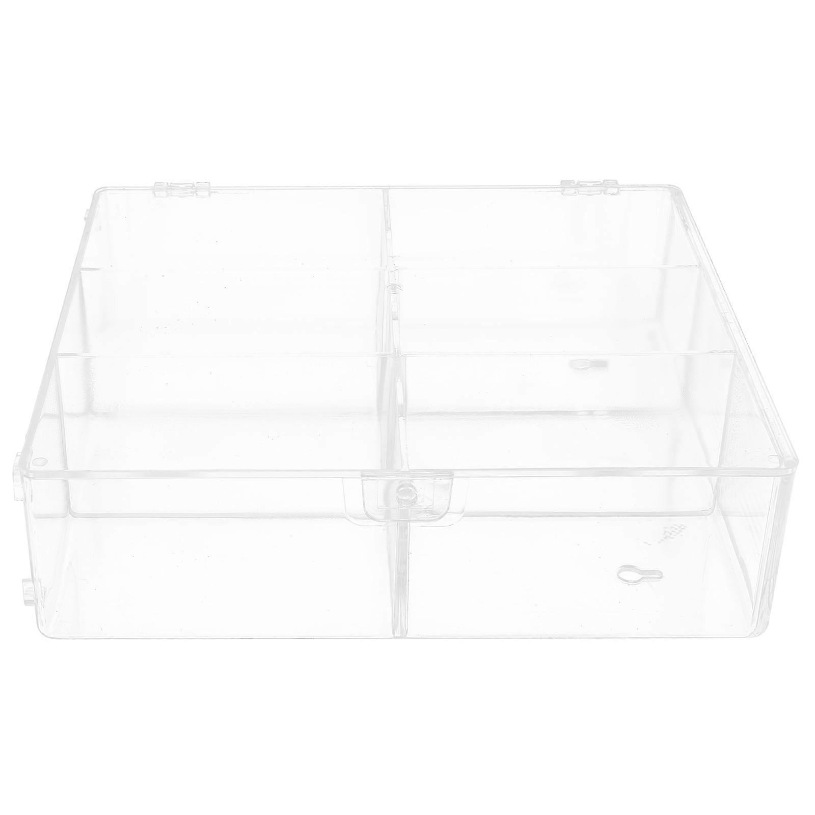 Small Display Box For Figurines Acrylic Organizer Multi Layer Grid High Transparent Design For Toy Enthusiasts Assorted Color 20 4X18 5Cm 1Pcs