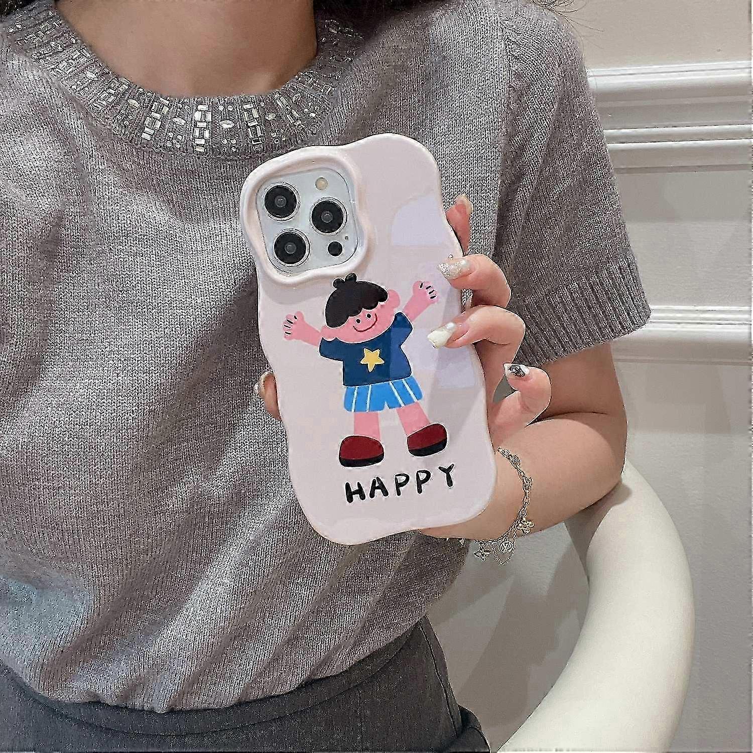 TPU+PC Cell Phone Back Cover with Cartoon Pattern for Certain Brand