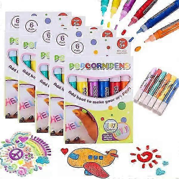 DIY Bubble Popcorn Drawing Pens for Creative 3D Printing and Painting Fun - Puffy Bubble Design Markers for Art Projects