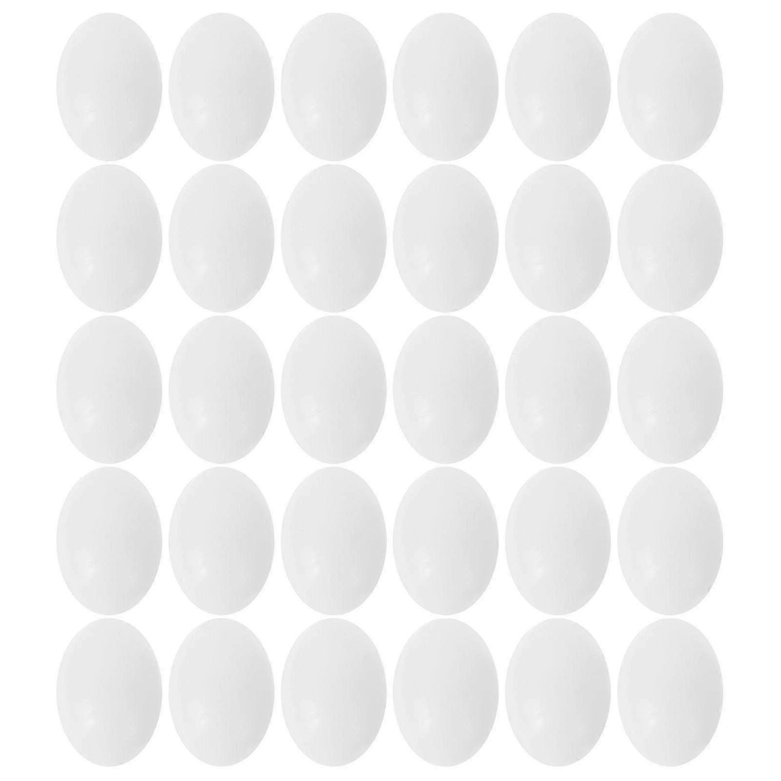 30Pcs Solid Plastic Pigeon Eggs for Tricking Birds to Stop Laying