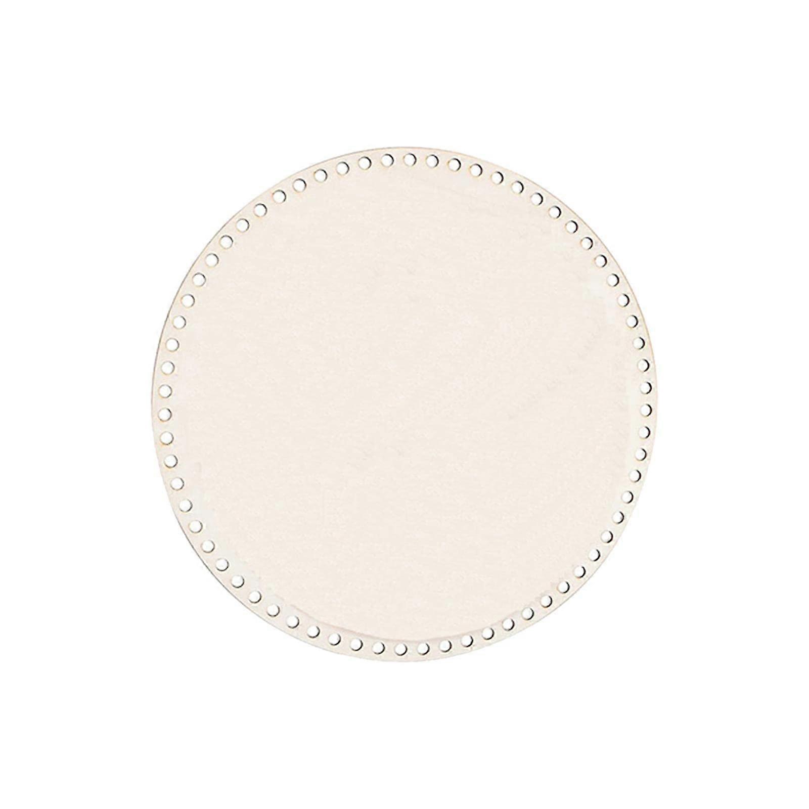 Round basket made of wood, empty for DIY projects, with hooks and hole, 30CM