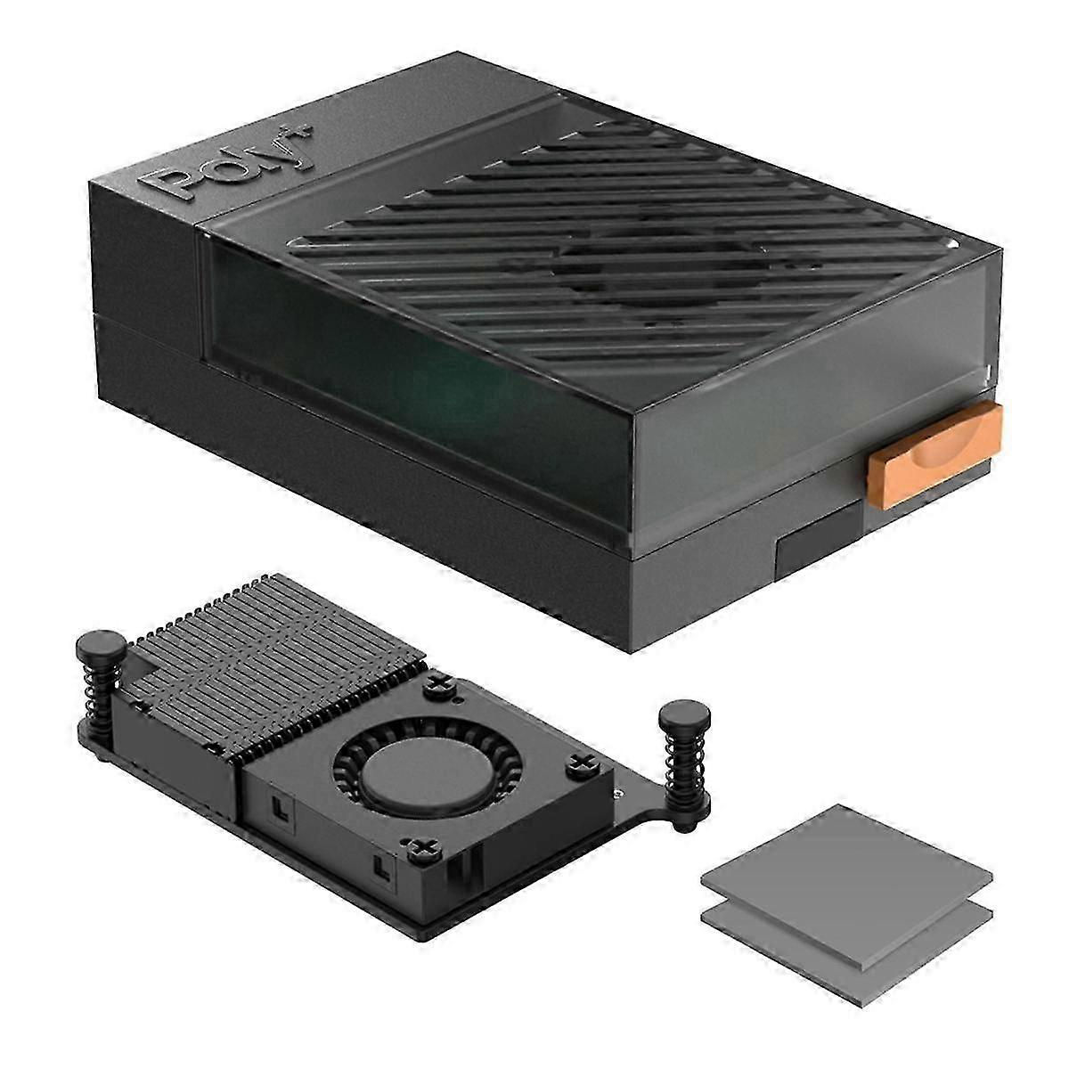 Gehäuse für Raspberry Pi 5 mit Active Cooler Enhanced Protection Design Einfache Montage Schwarz