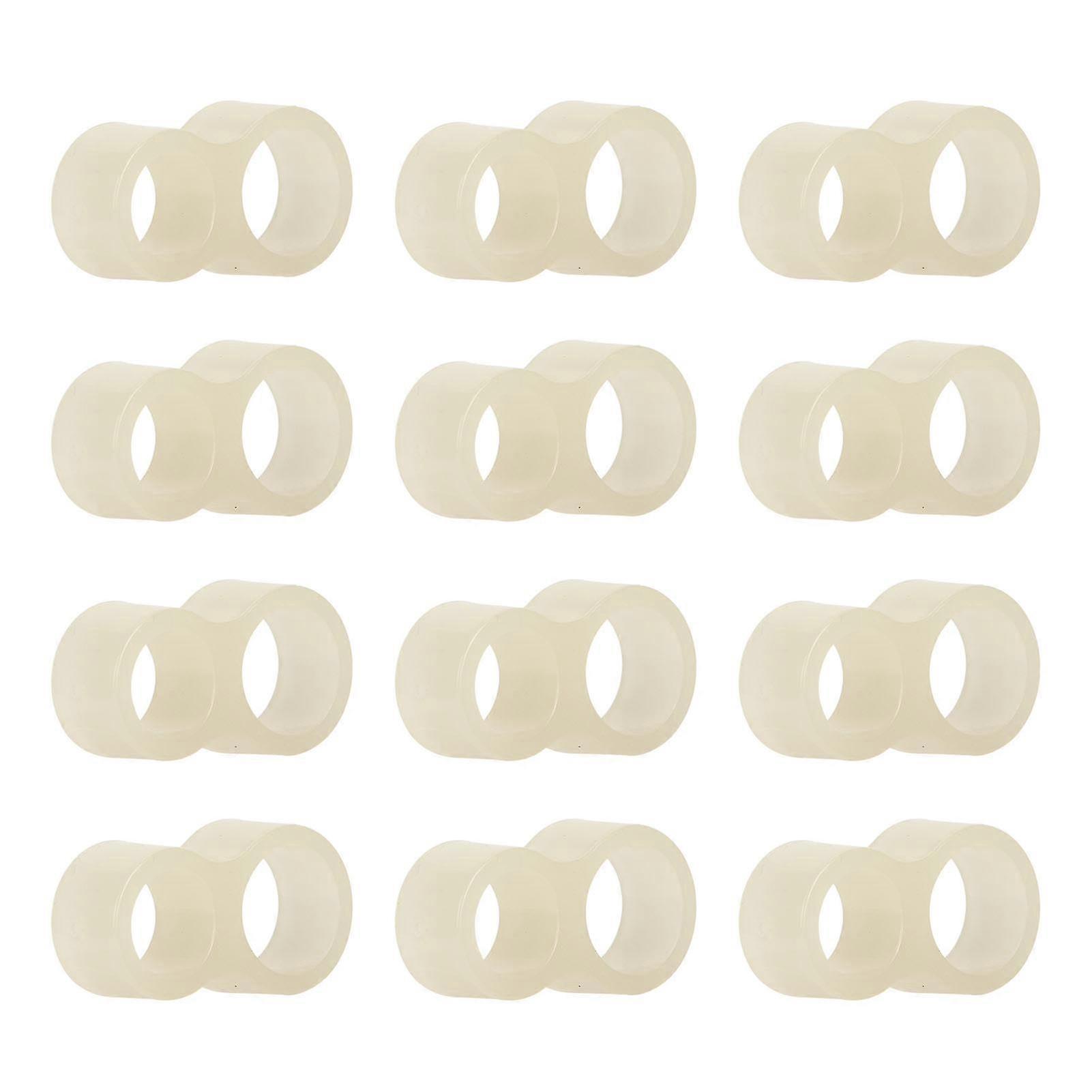 12pcs Silicone Door Handle Bumpers for Collision Avoidance and Sound Elimination - Fluorescent Blue