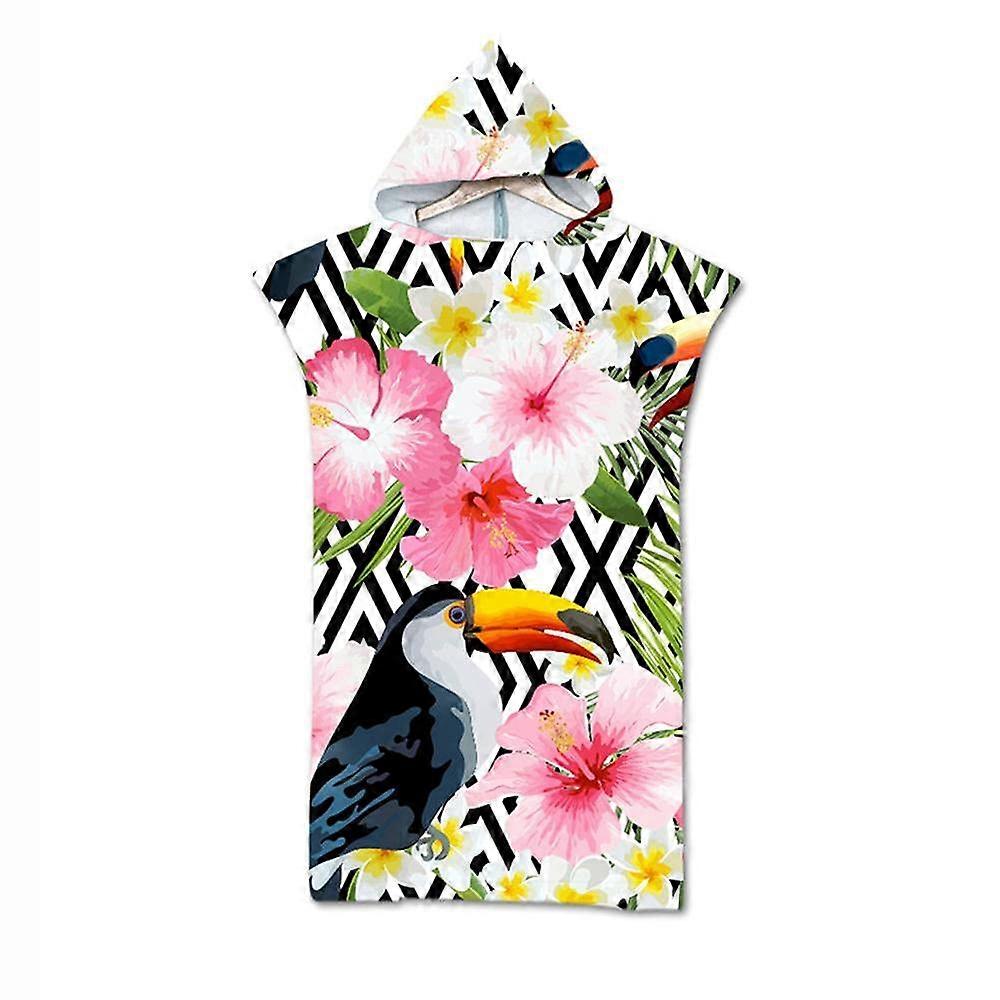 Beach towel with hood for adults, surfing, swimming, unisex, style B – 1 piece