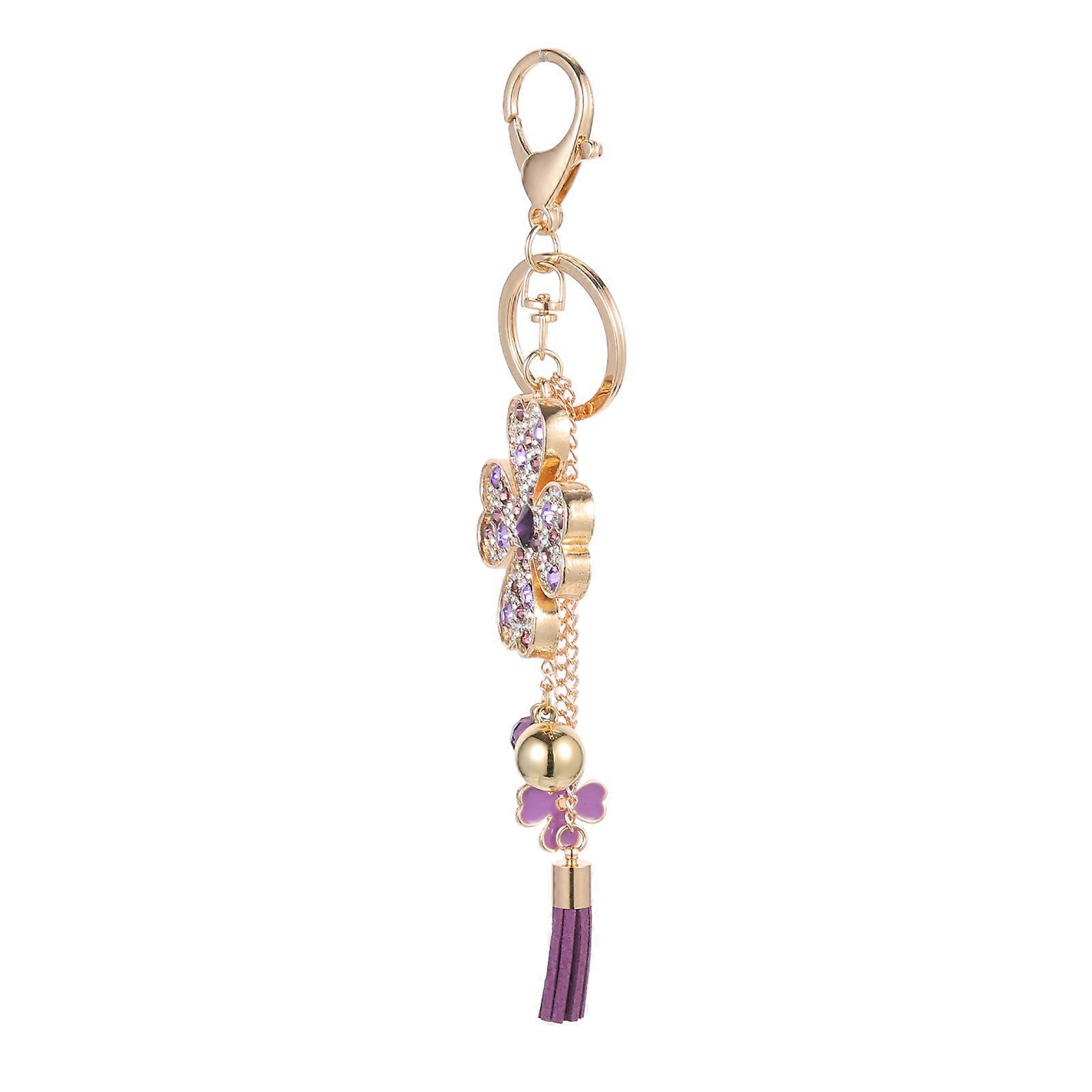 Purse Keychain Charm Keychain Pendant Purple 18X5.3cm Fashionable For Cars 1Pack