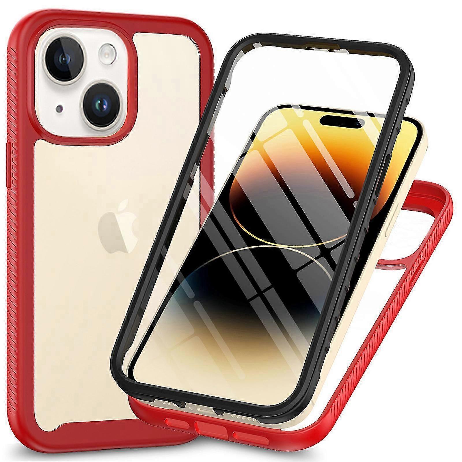 Clear Case for iPhone 15 Pro Max/15 Ultra, Dual Layer Rugged Clear Bumper Case with Built-in Screen Protector