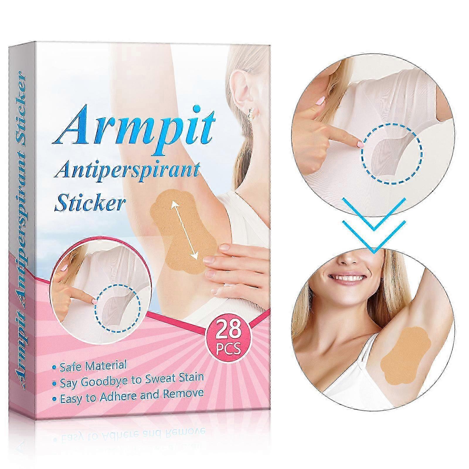 脇の下のスウェットステッカー28枚、粘着性の使い捨て脇の下のスウェットパッド、夏用の防臭吸収性スウェットパッド
