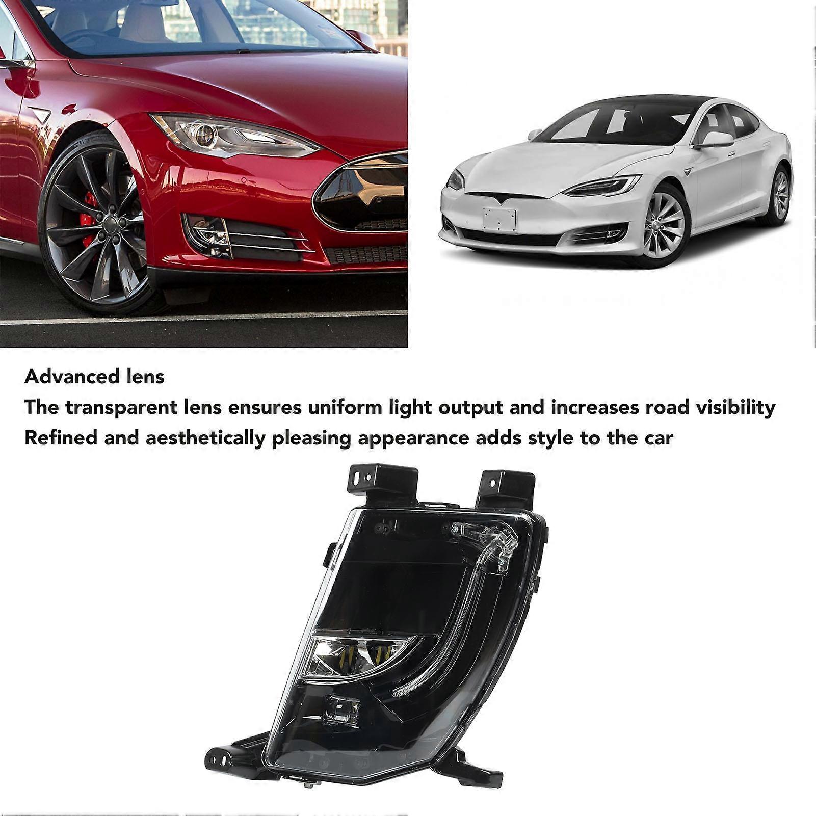 LED Fog Light High Brightness Clear Front Fog Lamp Replacement for Tesla Model S 2012 to 2016 Left Side 6005915 00 E