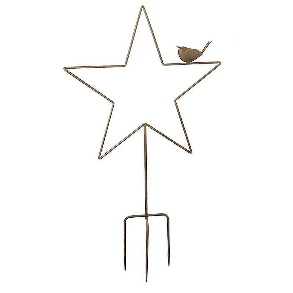 Heaven Sends Metal Star with Robin Large Garden Stake