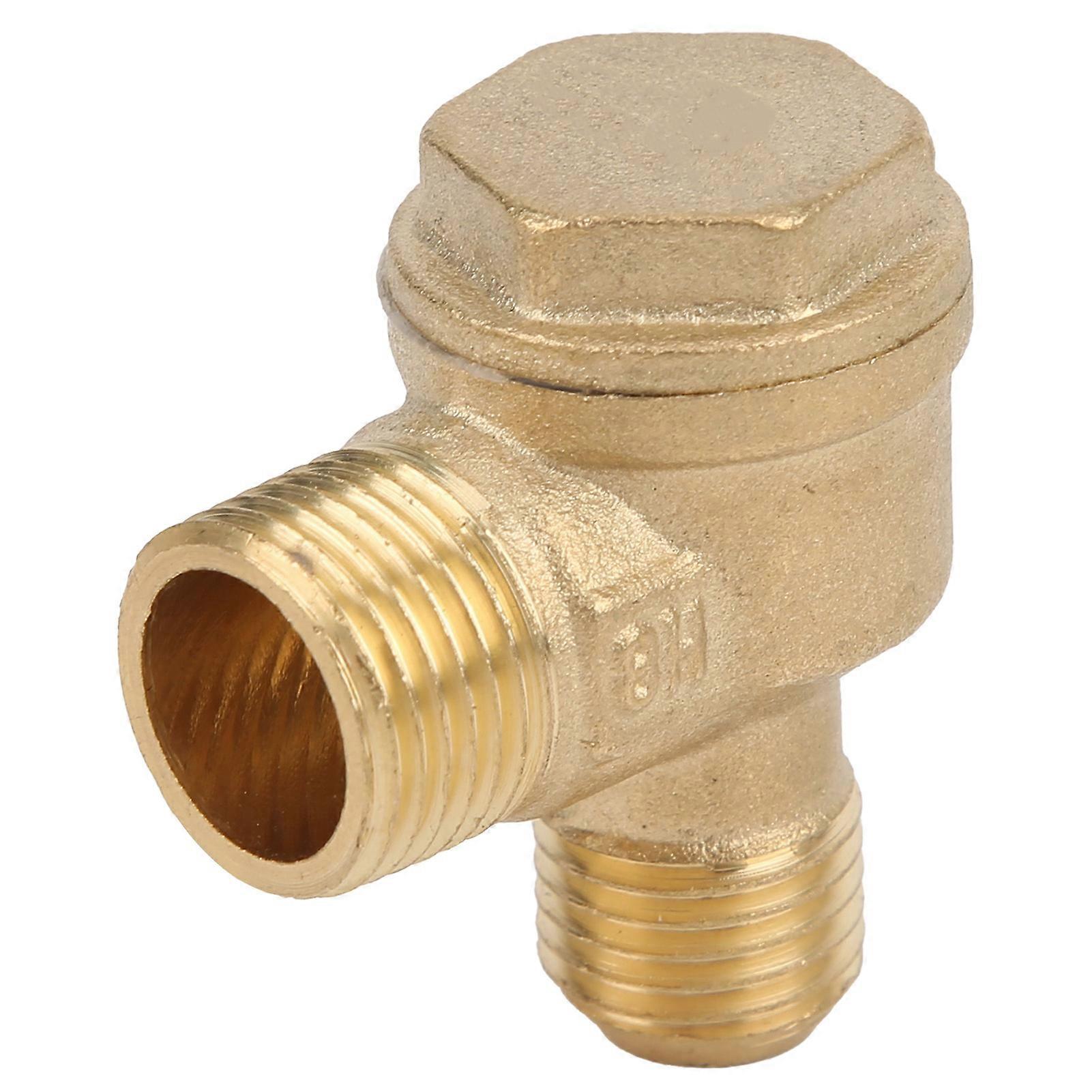 2Way Check Valve Brass Male Thread OilFree Machine Air Compressor Accessories 3/8 x 14